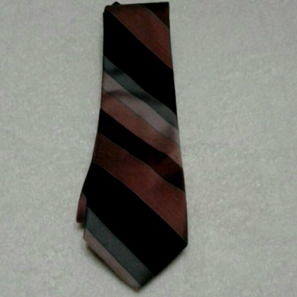 Mens Tie stripped pink, gray, maroon